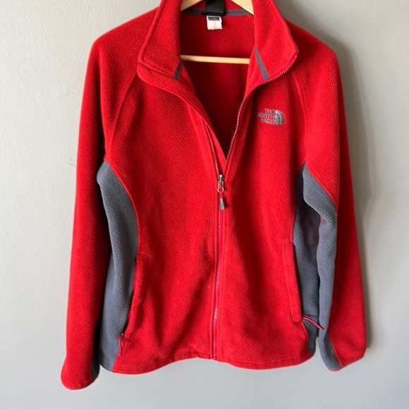 The North Face Other - The north face men’s red and gray zip up fleece medium